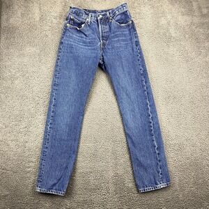 Levis Premium 501 Waterless Jeans Mens W26 L30‎ Button Fly Straight Leg Denim